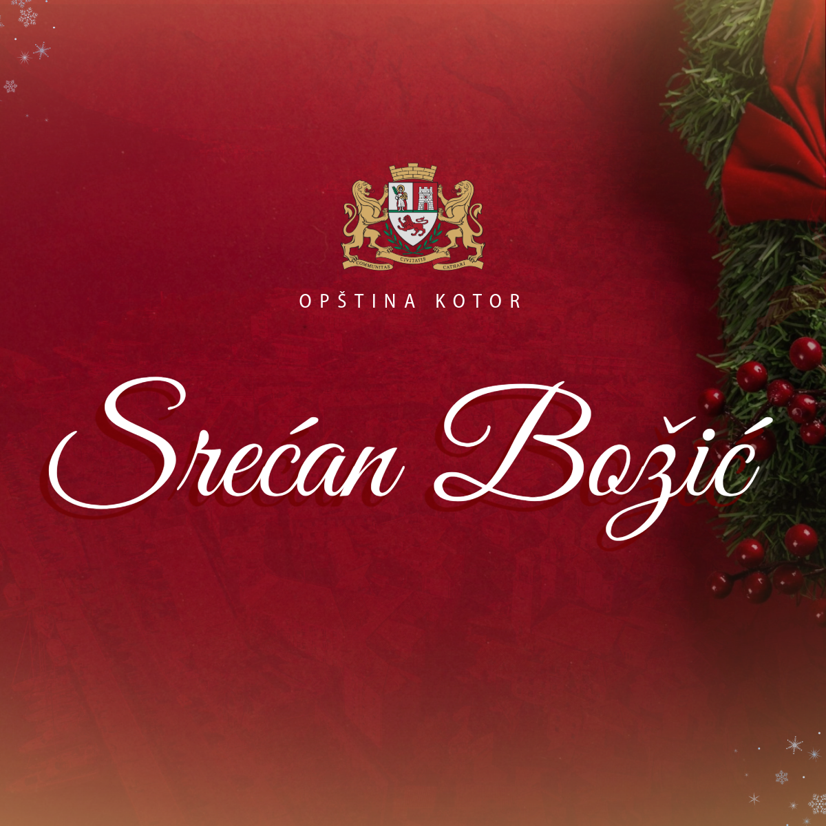 OPŠTINA KOTOR ČESTITA BOŽIĆ