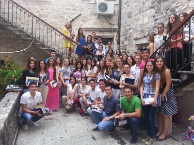 Awarded diplomas to the best students of Kotor's schools